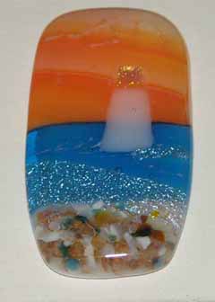 "Break Waters" by Gloria Fuller, Lancaster WI - Glass fusing and glass painting